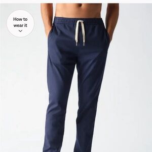 Rhone Everyday Off Hours Pants in Navy. Medium. 30.5